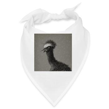 Emu-Porträt im 19. Jahrhundert-Stil - Bandana - Weiß - Vorne