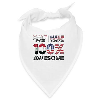Geboren Syrer Syrien Amerikaner USA - Bandana - Weiß - Vorne