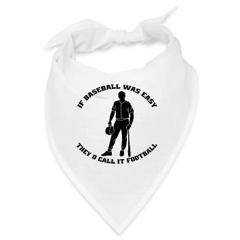 Baseballer Baseball Baseballteam Baseballspieler - Bandana - Weiß - Vorne