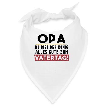 Opa Vatertag Großeltern Geschenk - Bandana - Weiß - Vorne