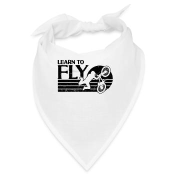 Learn To Fly BMX Racing Retro Bicycle BMX Rider - Bandana - Weiß - Vorne