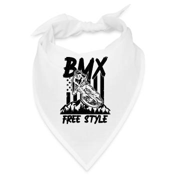 BMX Free Style Bicycle Racing Cycling BMX Rider - Bandana - Weiß - Vorne