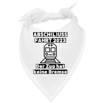 Abschlussfahrt 2023 - Partydesign für Abi, Schulen - Bandana - Weiß - Vorne