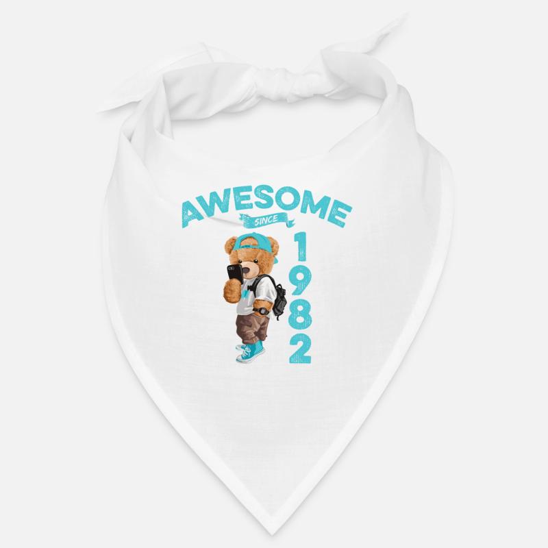 1982 Geburtstag Teddy Bär Awesome since Bandana