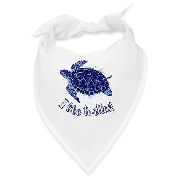 I Like Turtles Schildkröten Wasserschildschröte - Bandana - Weiß - Vorne