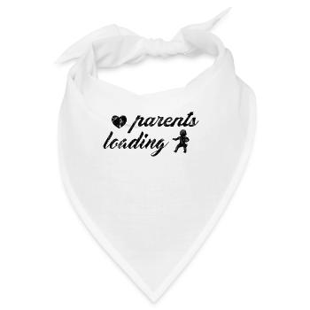 Werdende Eltern, parents loading - Bandana - Weiß - Vorne