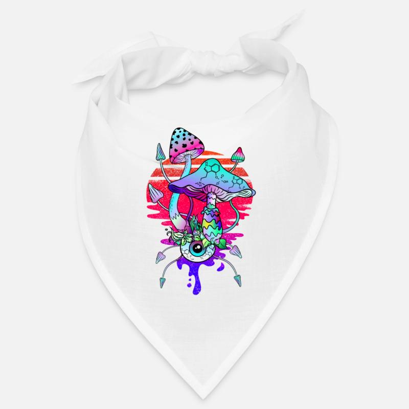 Champignons Magiques Psychédéliques Vaporwave Bandana