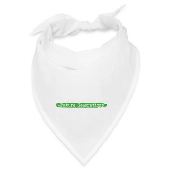 Vegan Fleischlos Tierlieb & Veganer - Bandana - Weiß - Vorne