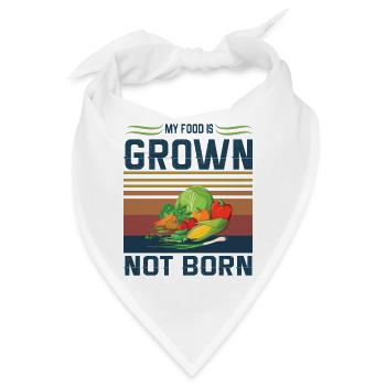 Vegan Fleischlos Tierlieb & Veganer - Bandana - Weiß - Vorne