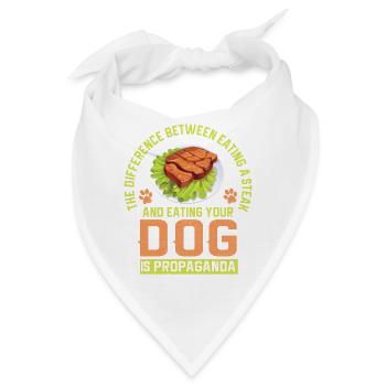Vegan Fleischlos Tierlieb & Veganer - Bandana - Weiß - Vorne