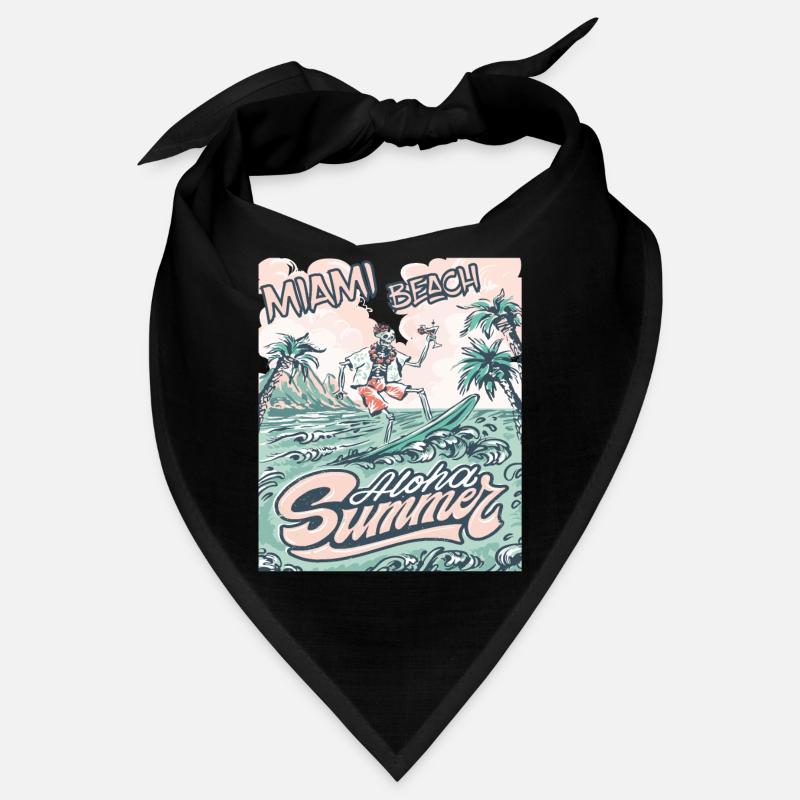 Miami Beach Vacances Floride Palmiers Plage Surf Bandana