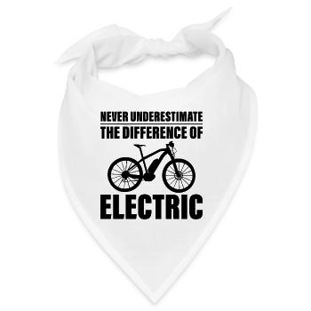 Never Underestimate The Difference Of Electric - Bandana - Weiß - Vorne