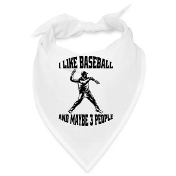 Baseball Baseballer Baseballspieler Baseballteam - Bandana - Weiß - Vorne