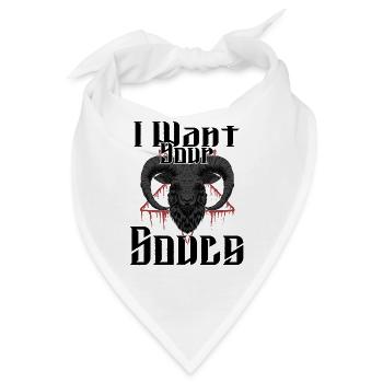 Satan Beelzebub Teufel Gothic Pentagram Mystisch - Bandana - Weiß - Vorne