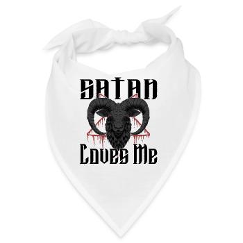 Satan Beelzebub Teufel Gothic Pentagram Mystisch - Bandana - Weiß - Vorne
