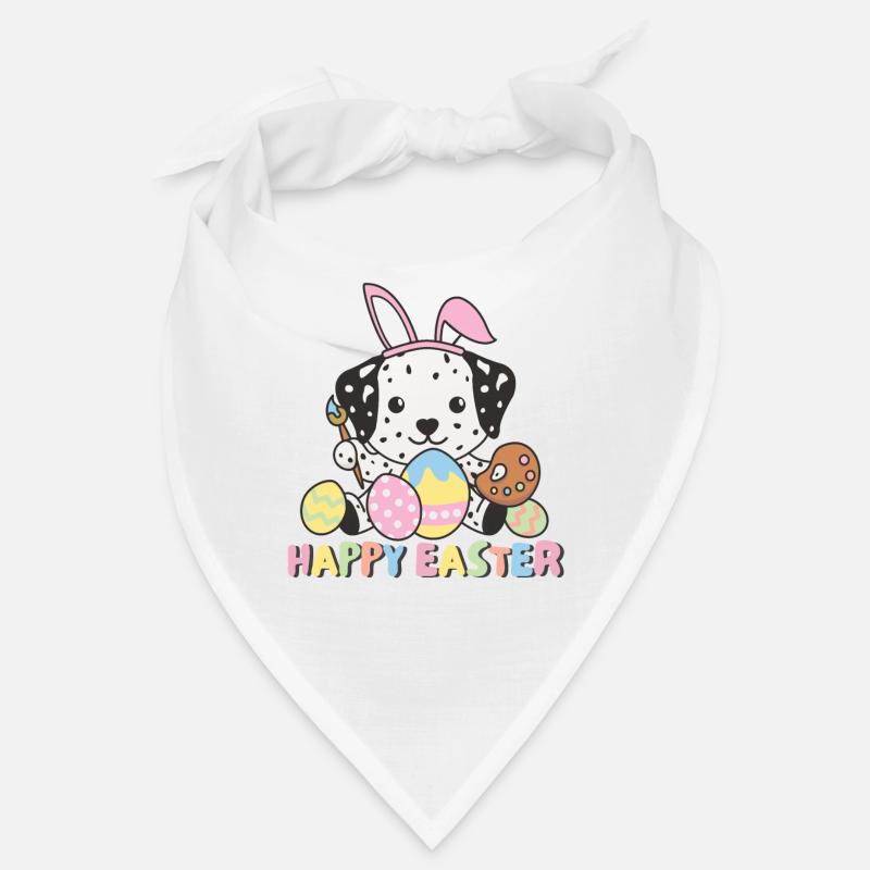 happy easter sweet Dalmatian Easter with Bandana
