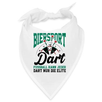 Biersport Dart Fußball Kann Jeder Dart Nur Die Eli - Bandana - Weiß - Vorne