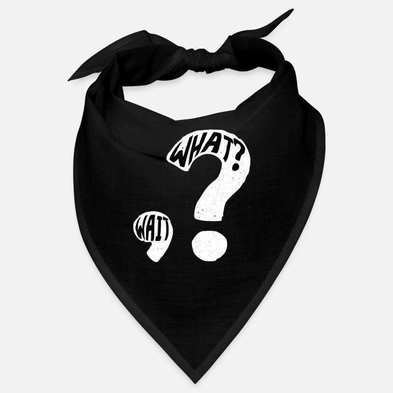 What? Wait Question Mark Punctuation Bandana