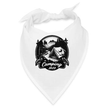 Camping tour 2023 - Patch design - Bandana - Weiß - Vorne