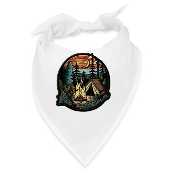 Camping - Patch design - Bandana - Weiß - Vorne