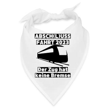 Abschlussfahrt 2023 - Partydesign für Abi, Schulen - Bandana - Weiß - Vorne