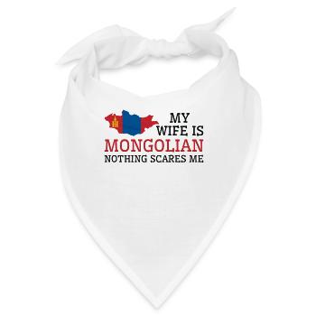 Nichts macht mir Angst Mongolische Frau Mongolei - Bandana - Weiß - Vorne