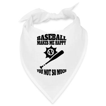 Baseball Baseballspieler Baseballteam Baseballer - Bandana - Weiß - Vorne