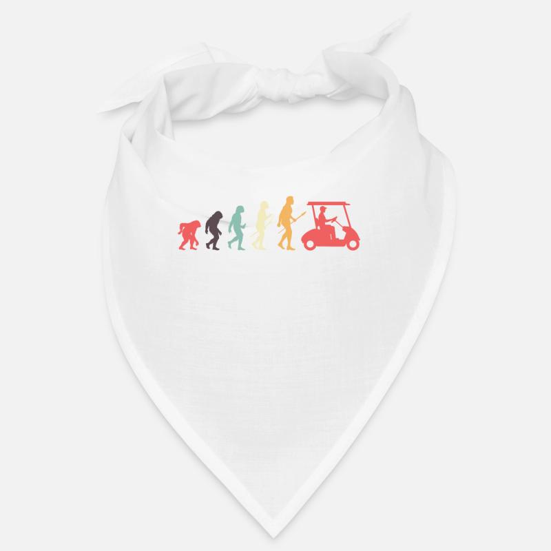 Golf Retro Vintage Golfspieler Evolution Bandana