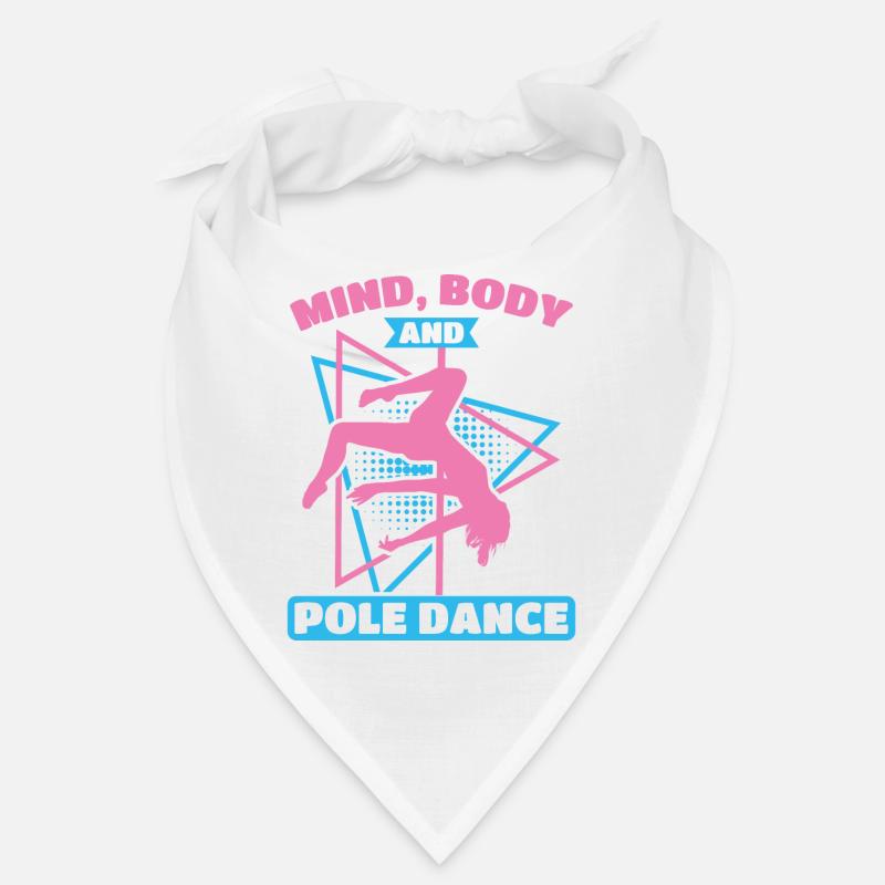 Pole Dance Tänzerin, Stangentanz, Pole Dancing - Bandana - Weiß