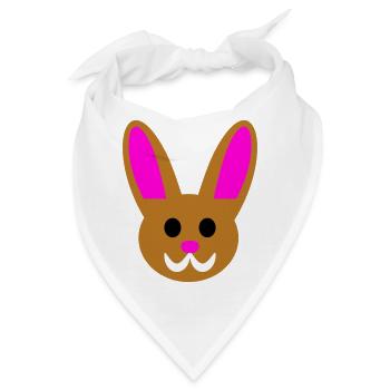 Niedlicher Osterhase - Bandana - Weiß - Vorne