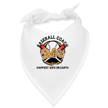Baseball-Trainerin Ehefrau Berufstätige Mutter - Bandana - Weiß - Vorne