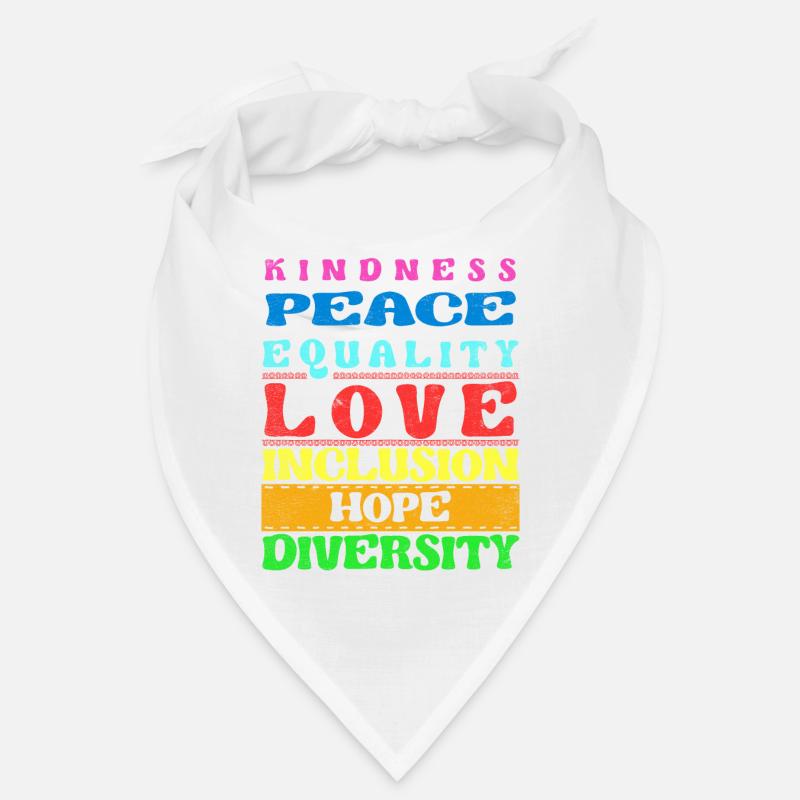 Inklusion Freundlichkeit Frieden Liebe Vielfalt Bandana