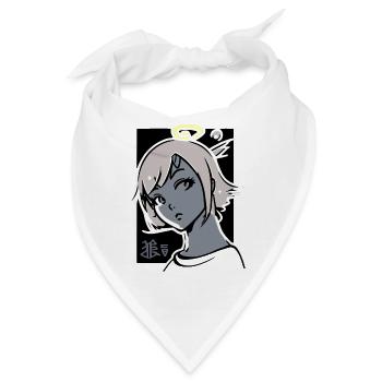 Engel Mädchen mit Heiligenschein - Bandana - Weiß - Vorne