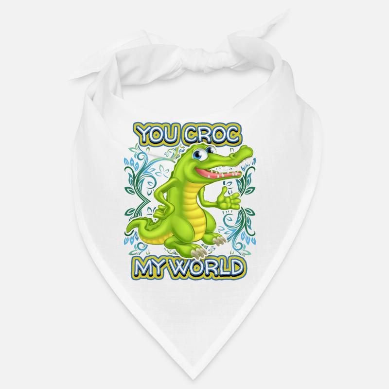 Crocodile Crocodile, disant, jeu de mots, Saint-Valentin Bandana