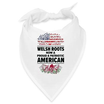 Geboren in Walisisch Wales Amerikanisch USA - Bandana - Weiß - Vorne