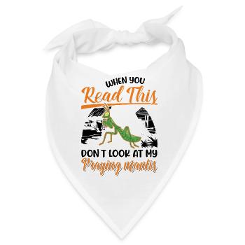 Gottesanbeterin Geschenk Mantis Fangschrecke - Bandana - Weiß - Vorne