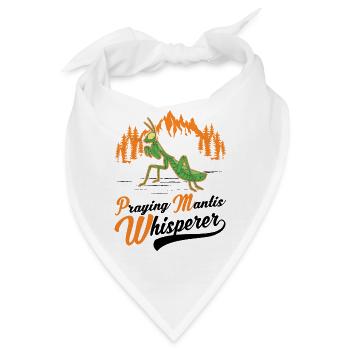 Gottesanbeterin Flüsterer Mantis Fangschrecke - Bandana - Weiß - Vorne