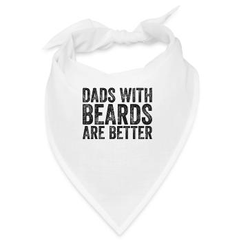 Dads with Beards are Better - Bandana - Weiß - Vorne