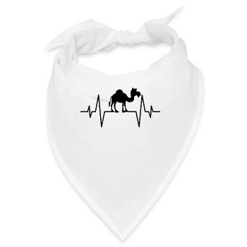 Dromedar Herzschlag - Bandana - Weiß - Vorne