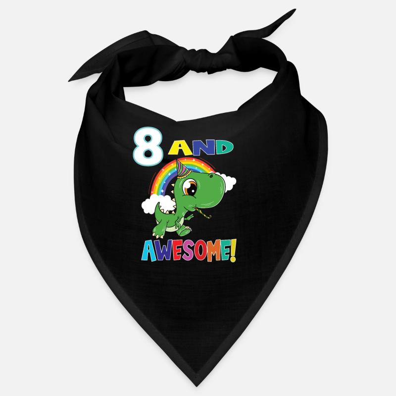 8 And Awesome Birthday Dino Boy Bandana