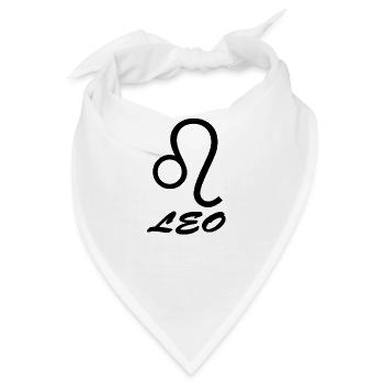 Löwe Horoskop Tierkreis Sternzeichen Esoterik - Bandana - Weiß - Vorne