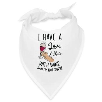 Weintrinken Weinverkostung Weinliebhaber - Bandana - Weiß - Vorne