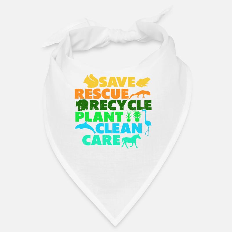 Save Save Recycle Plants Clean Care Bandana