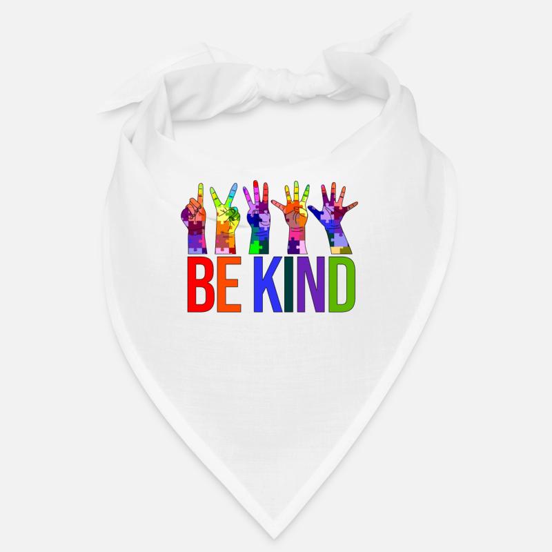 Autism Awareness - Hand Sign1 2 3 4 5 Be Kind Bandana