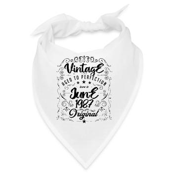 Jahrgang geboren im Juni 1987. Jubiläum Juni 1987 - Bandana - Weiß - Vorne