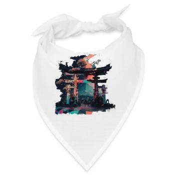 Japanisches Tor zum Leben - Bandana - Weiß - Vorne