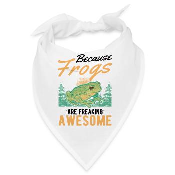 Frosch Geschenk Laubfrosch - Bandana - Weiß - Vorne