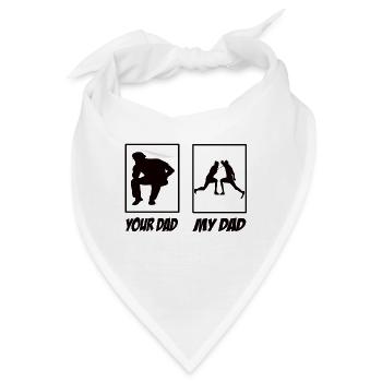 Your Dad My Dad Fechten Papa - Bandana - Weiß - Vorne