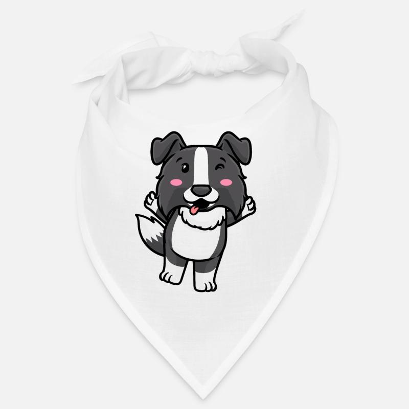 Border Collie Hund Emoticon Hunde Bandana