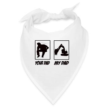 Baggerfahrer - Bandana - Weiß - Vorne